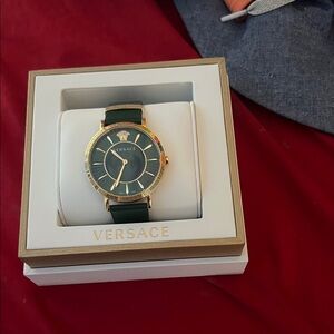 Versace Gold and Green Timepiece